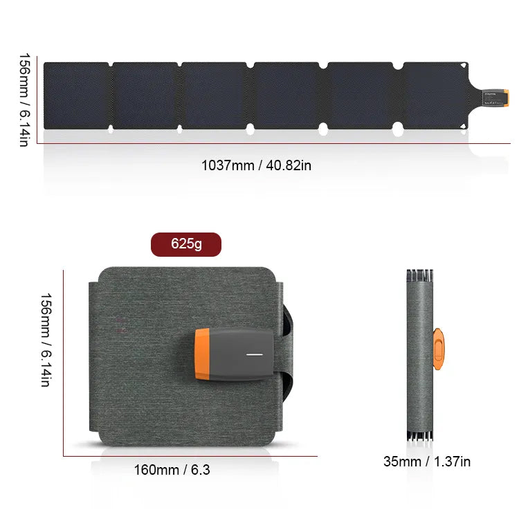 Foldable USB Portable Solar Panel Power Bank