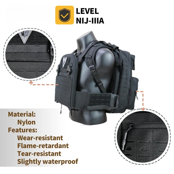 Bulletproof Backpack Nylon Material - NIJ IIIA