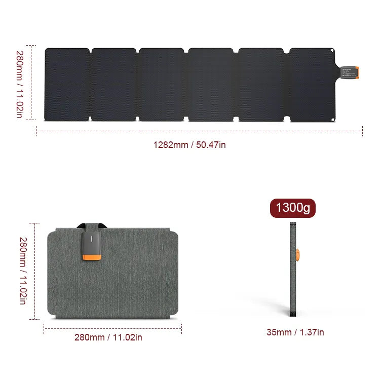Foldable USB Portable Solar Panel Power Bank