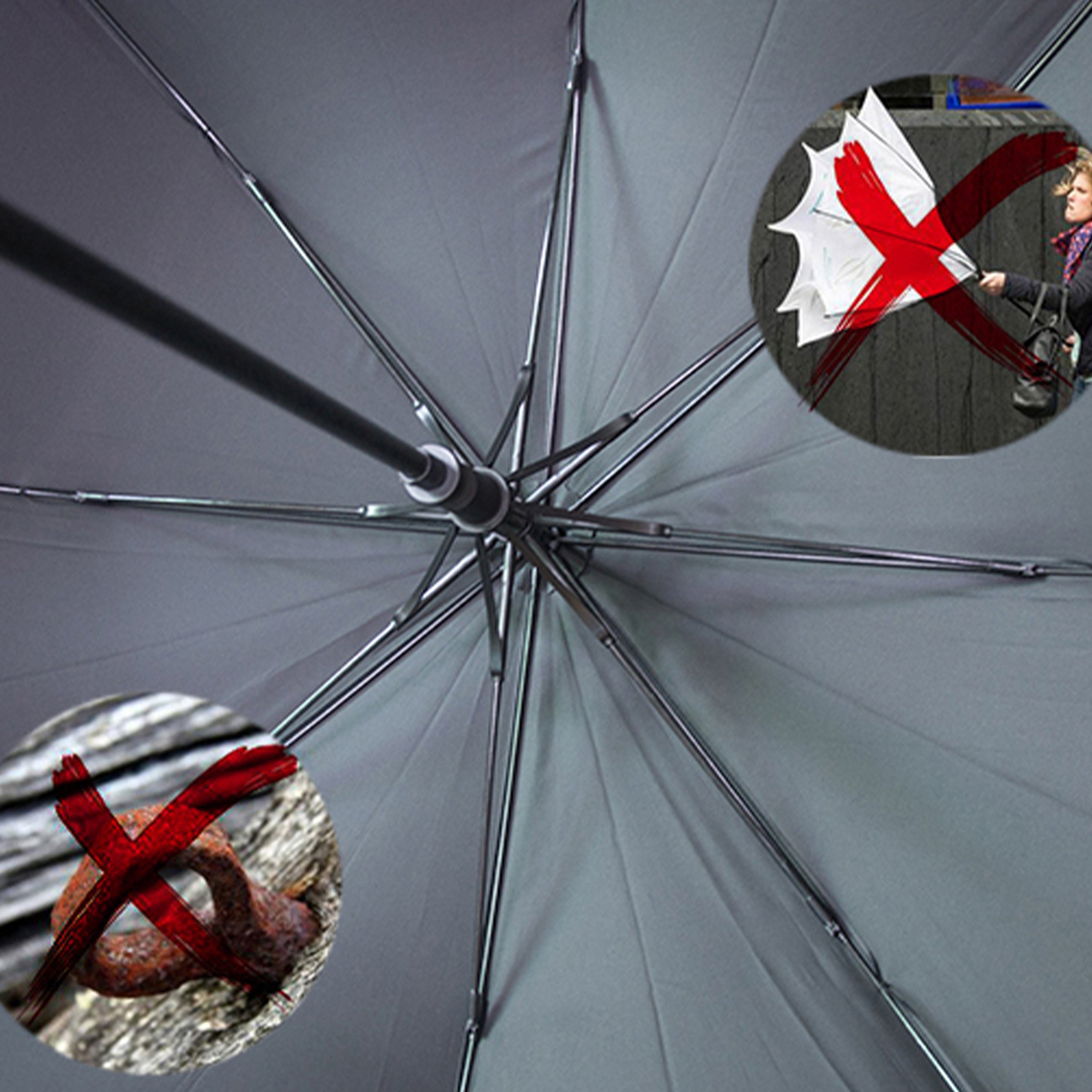 Tactical Stab Proof Baton Protection Umbrella - Folding Umbrella