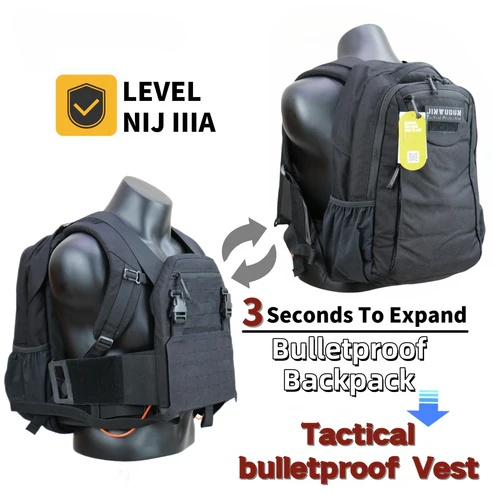 Bulletproof Backpack Cordura Material - NIJ IIIA