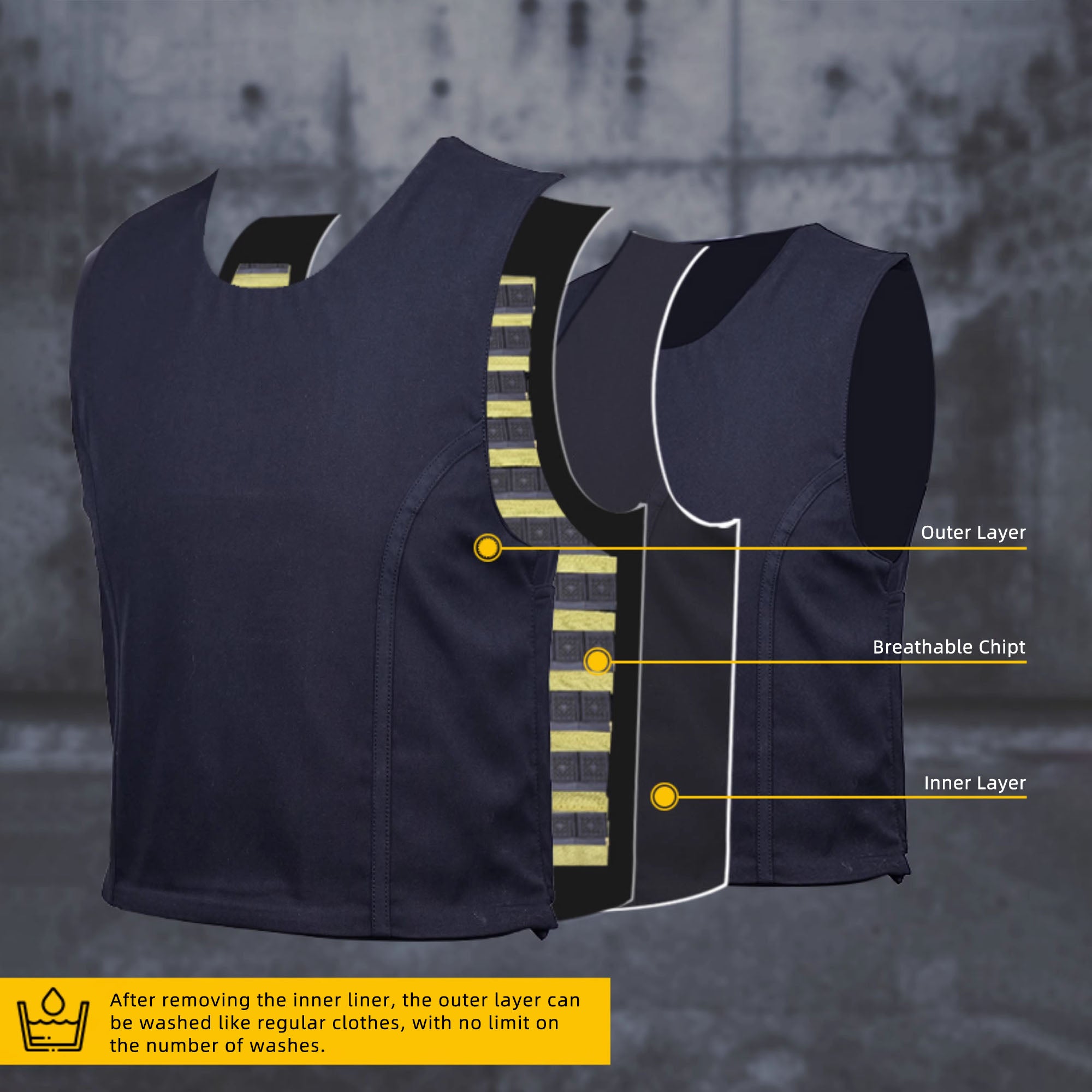 Breathable Concealed Stab Proof Vest