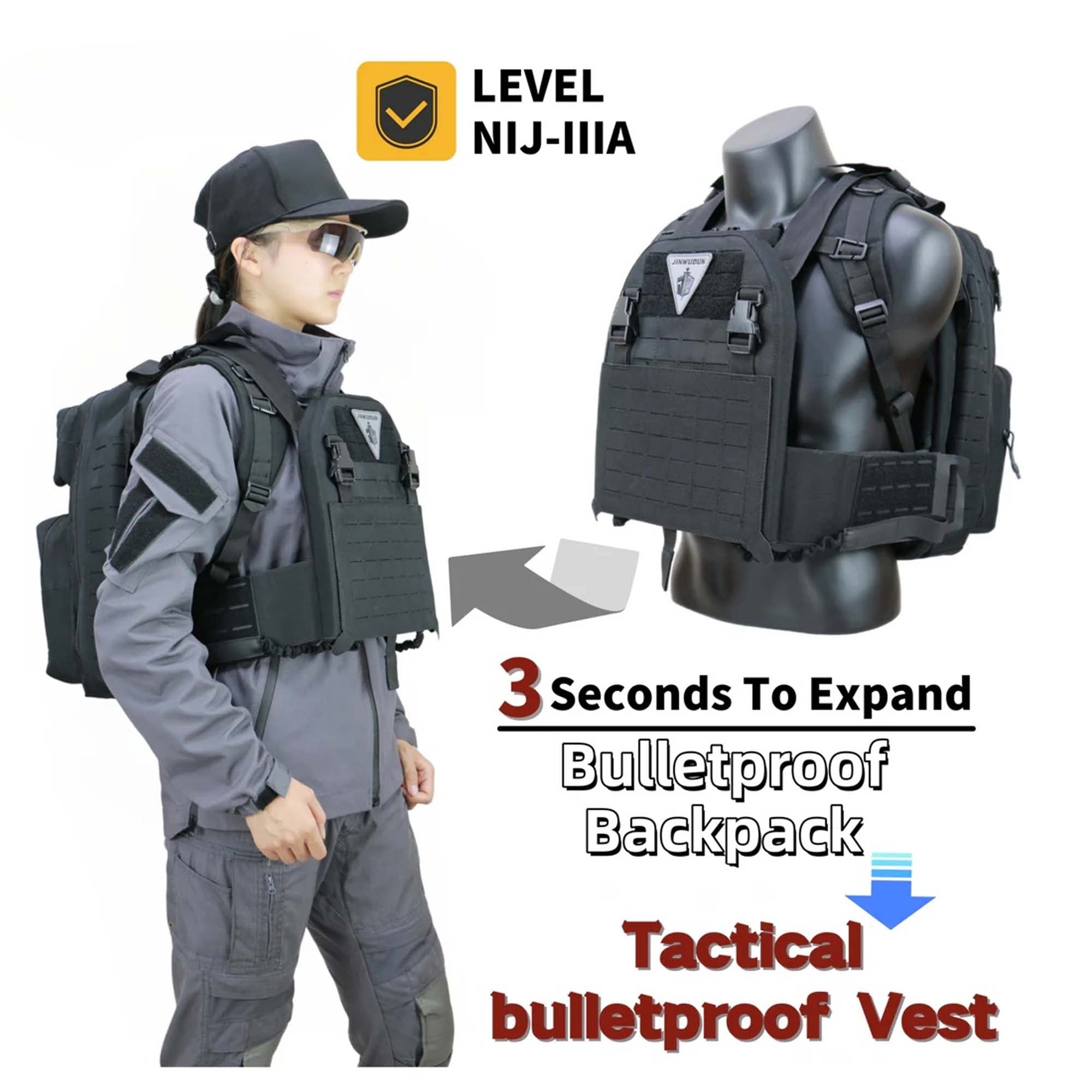 Bullet Proof Backpack Nylon Features
