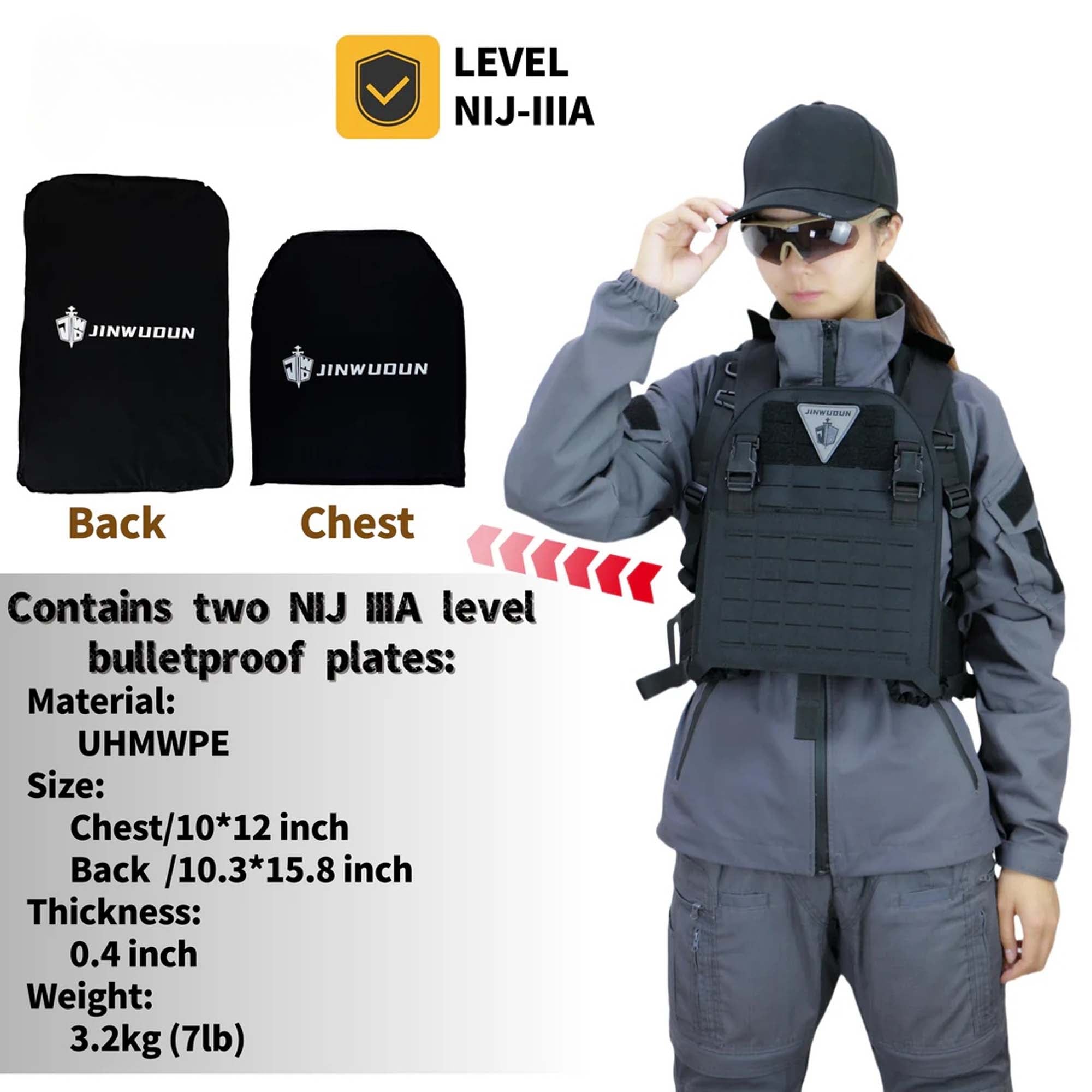 Bullet Proof Backpack Nylon Parameters