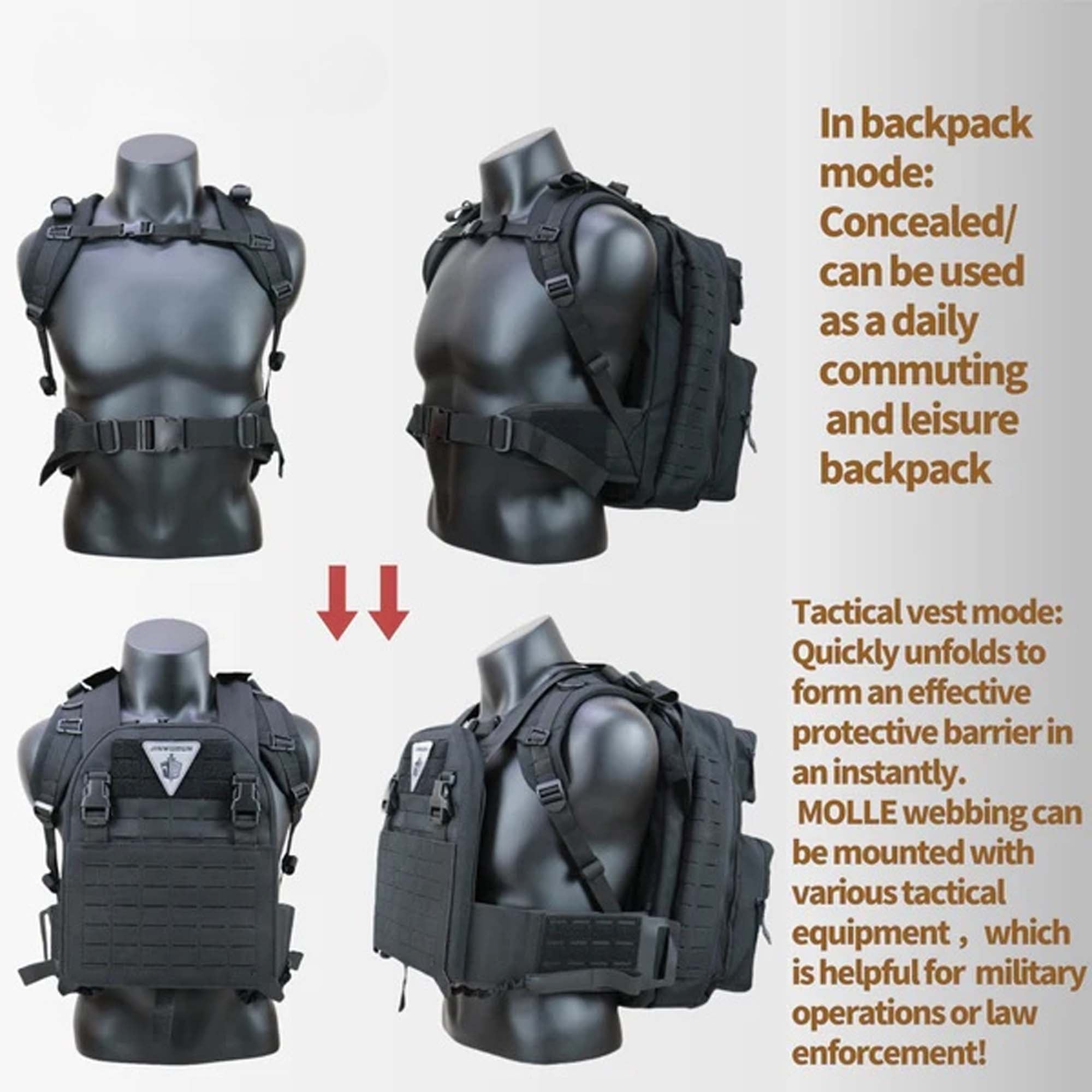 Bullet Proof Backpack Nylon Features