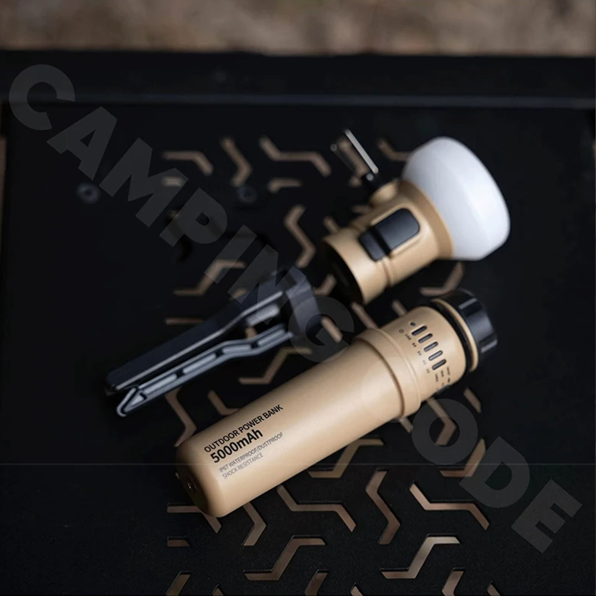 Capsule Portable Power Bank Camping Flashlight
