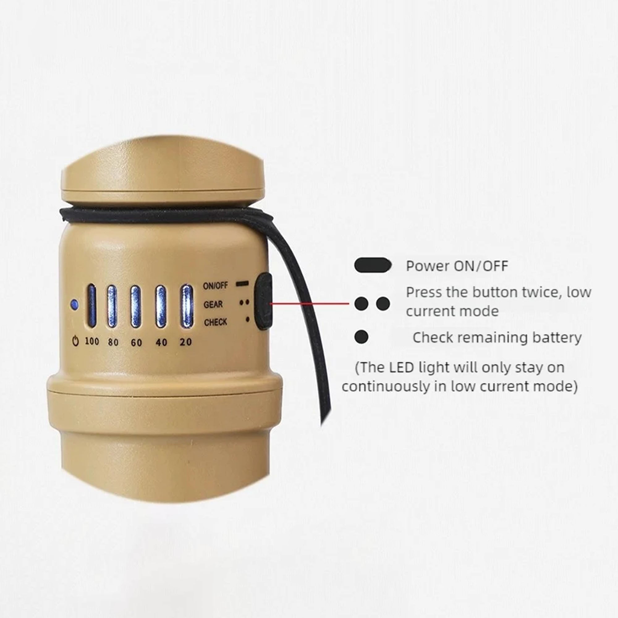 Capsule Portable Power Bank Camping Flashlight