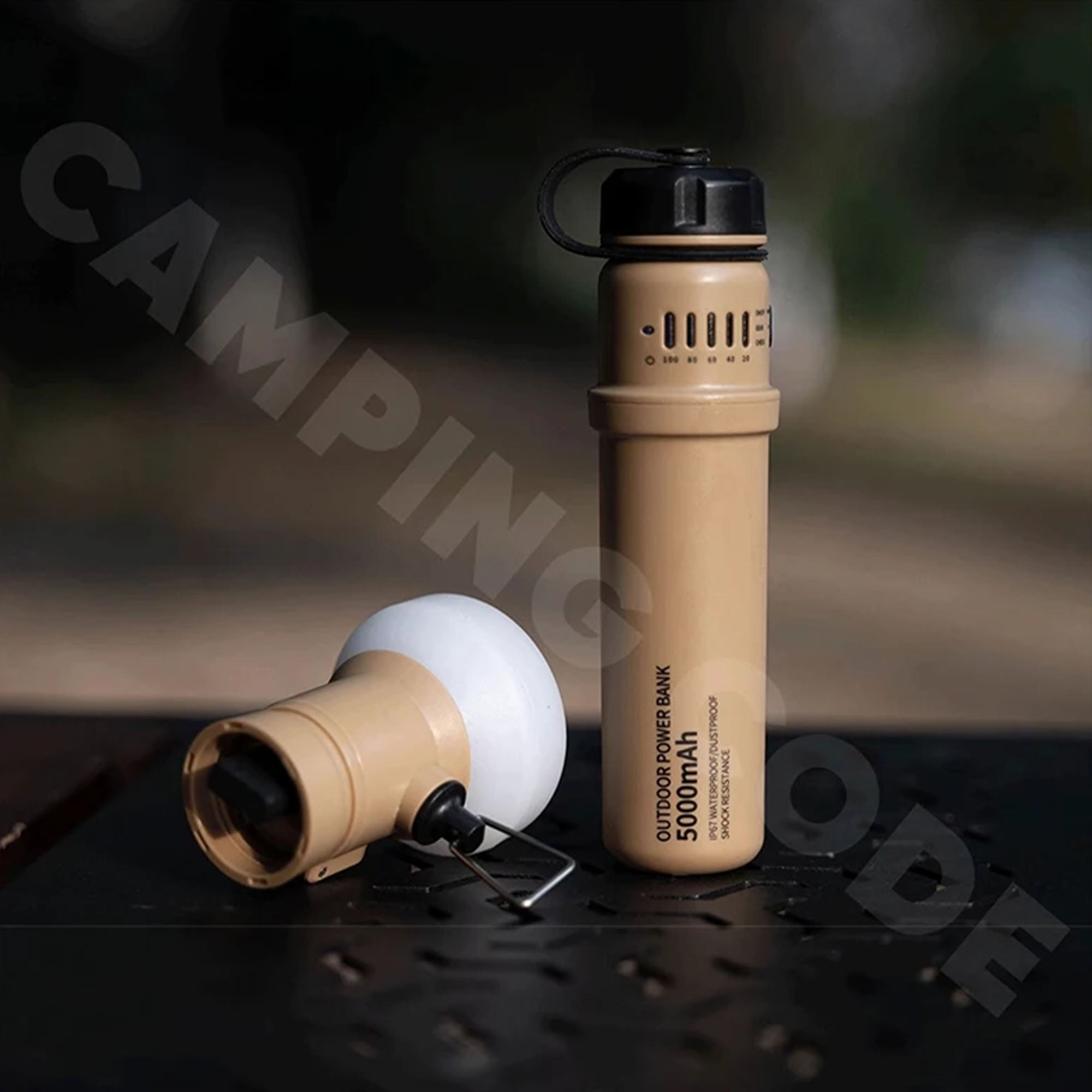Capsule Portable Power Bank Camping Flashlight