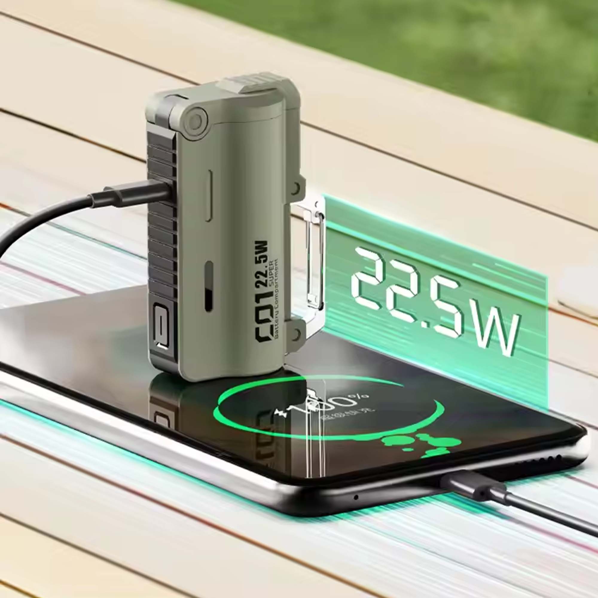 Fast Charging Tactical Carabiner Clip Power Bank