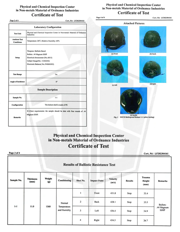 Tactical Bulletproof Helmet Set - NIJ IIIA