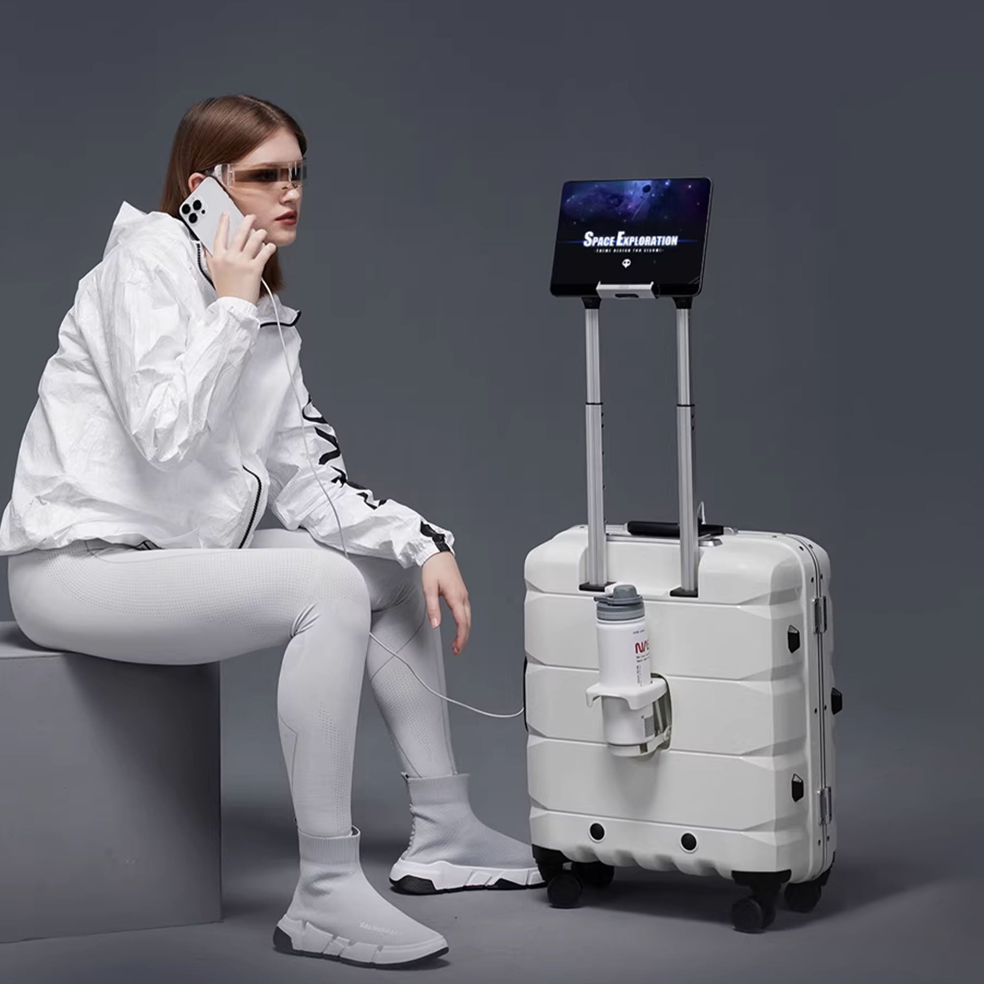 Large-Capacity Fingerprint Luggage