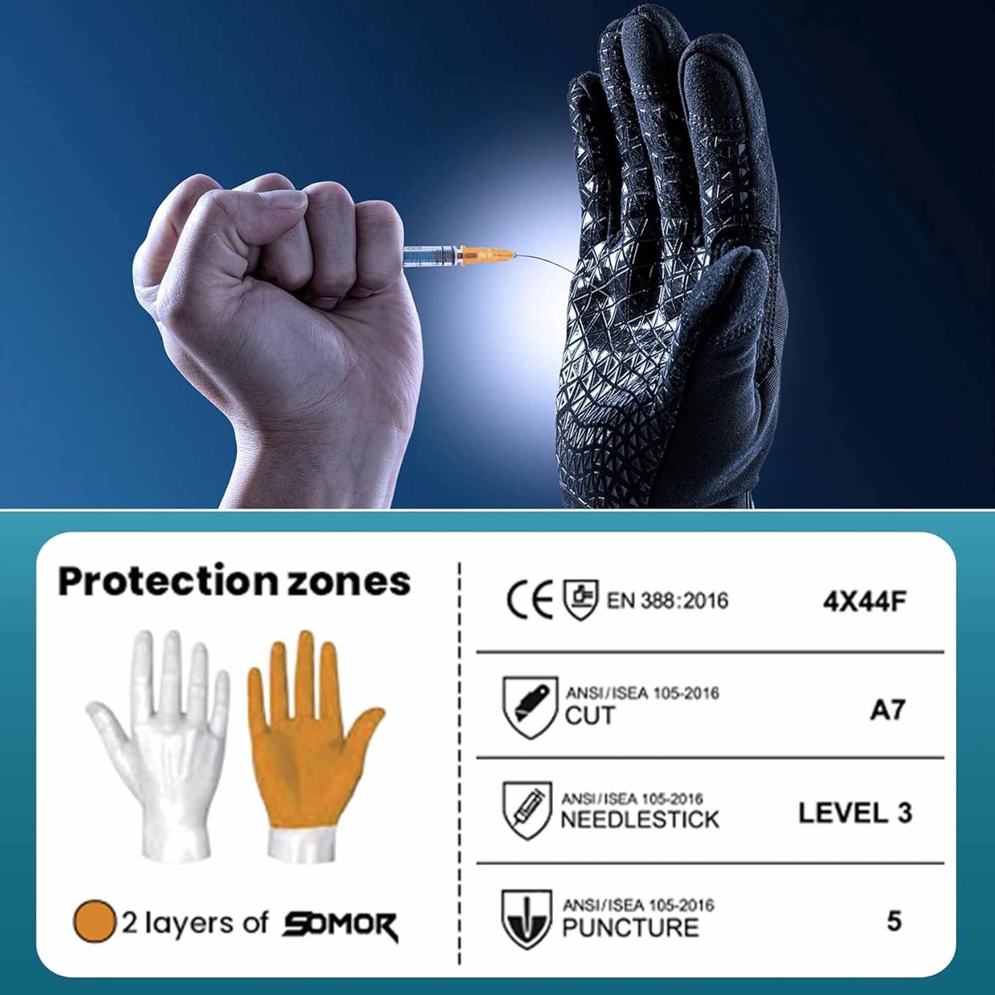 Level 3 Needle Level 5 Stab Proof Gloves