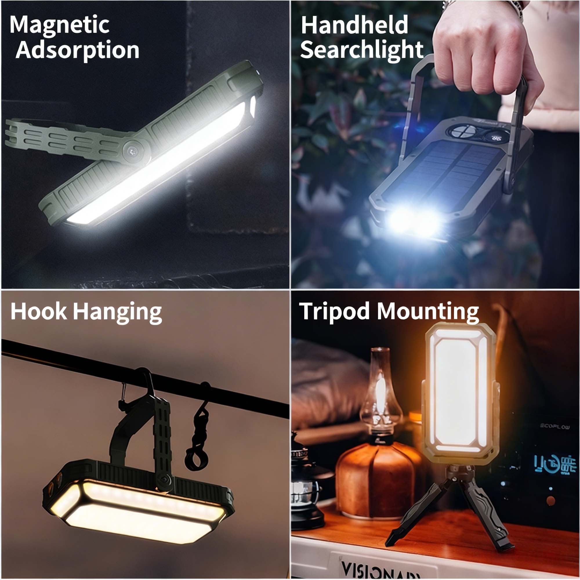 Long-Lasting Solar Outdoor Camping Flashlight