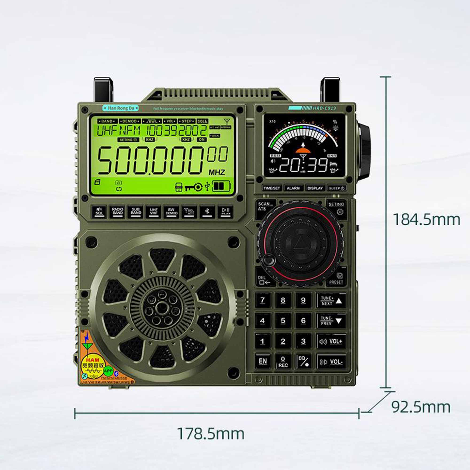Medium And Short Wave Emergency Radio Size