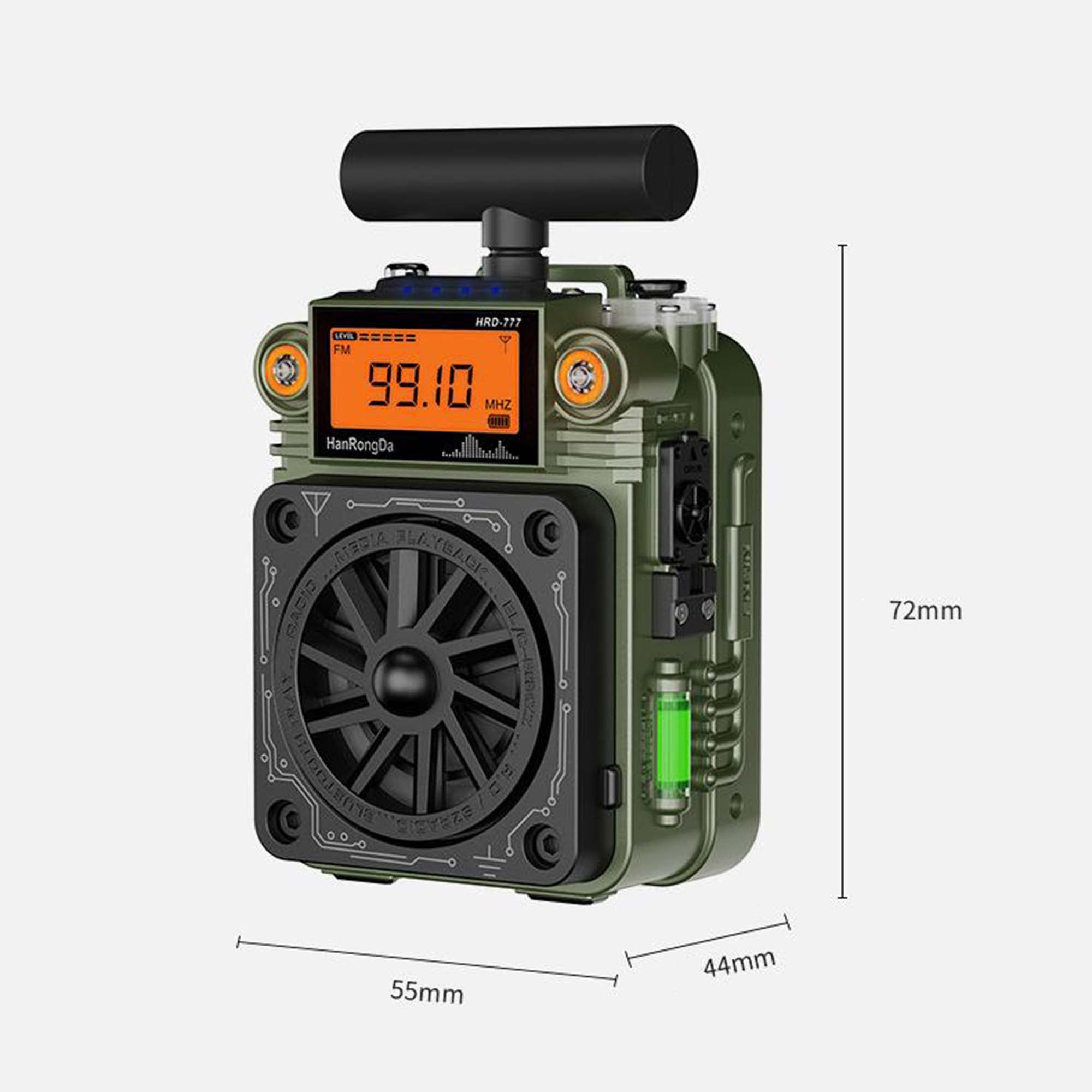 Multifunctional Emergency Radio Size