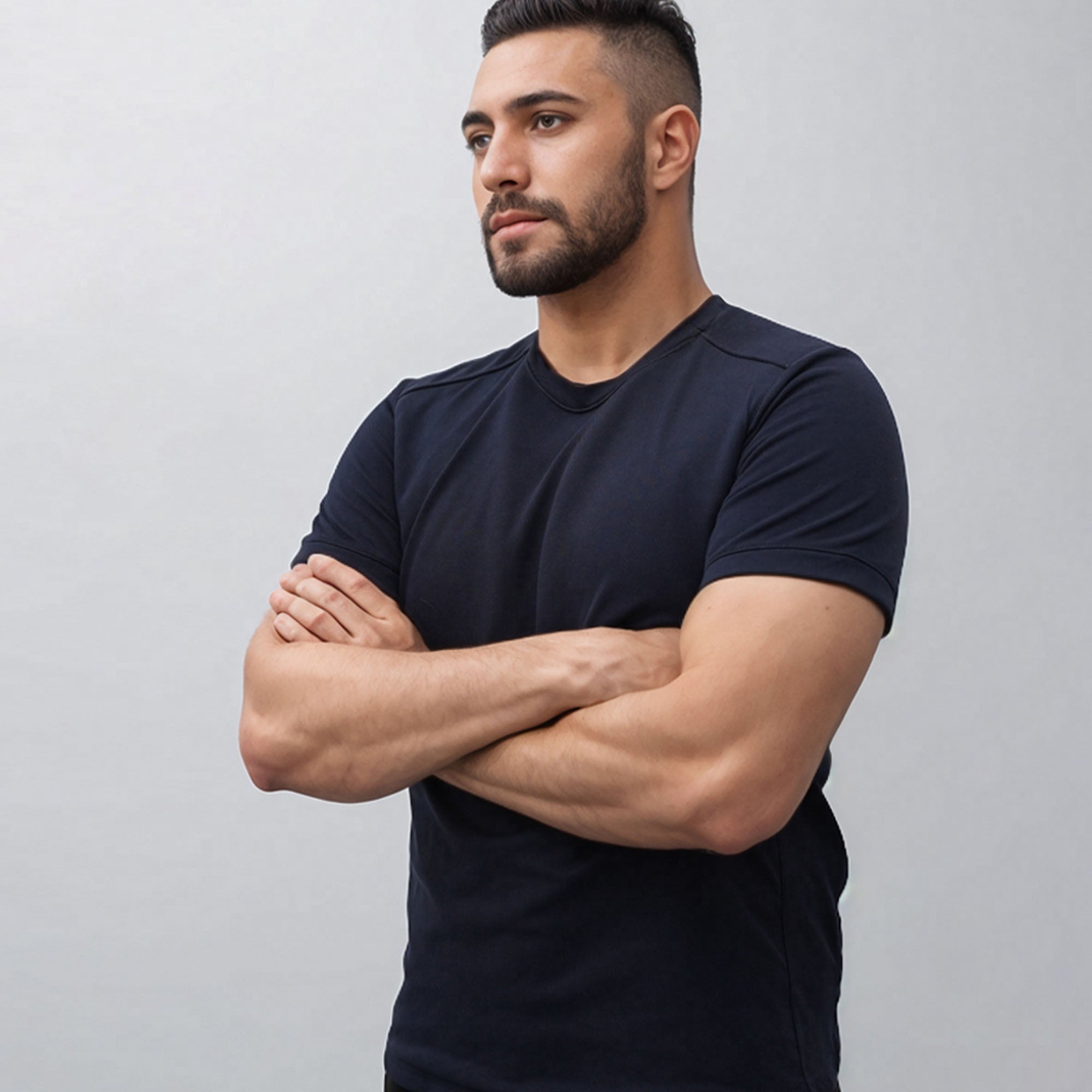 Navy Blue Stab Proof Short-Sleeve Shirt