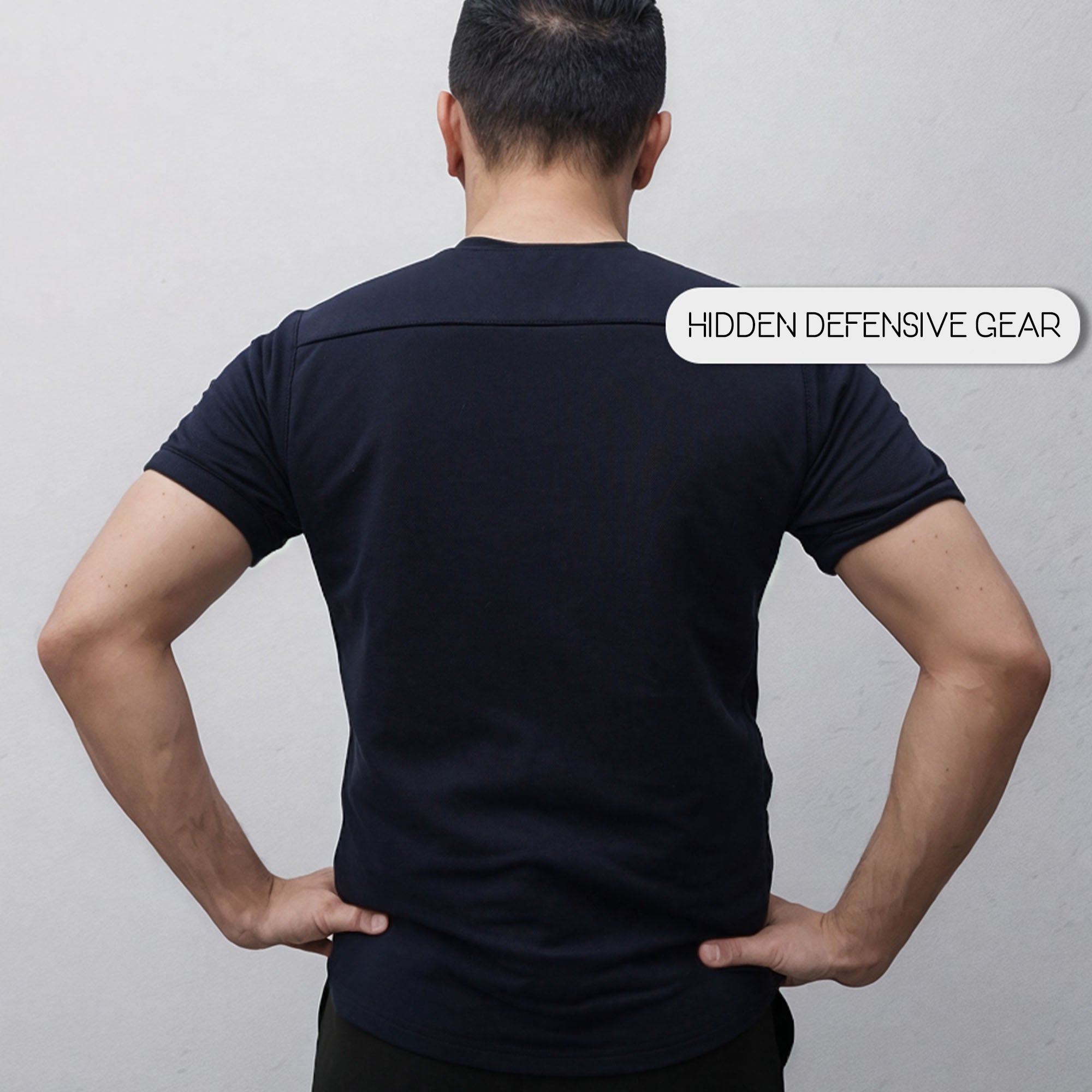 Navy Blue Stab Proof Short-Sleeve Shirt