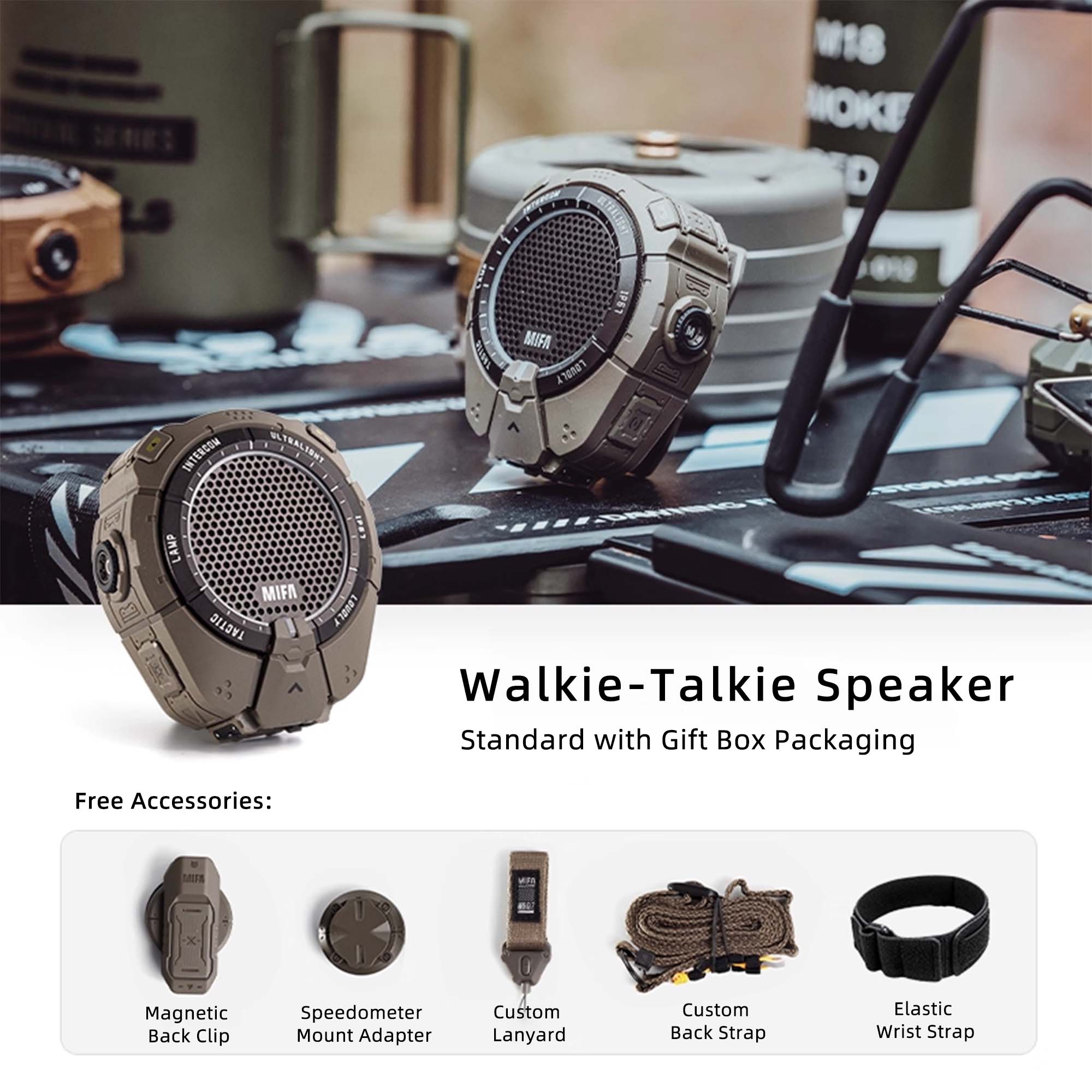 Portable Outdoor Walkie Talkie & Mini Speaker