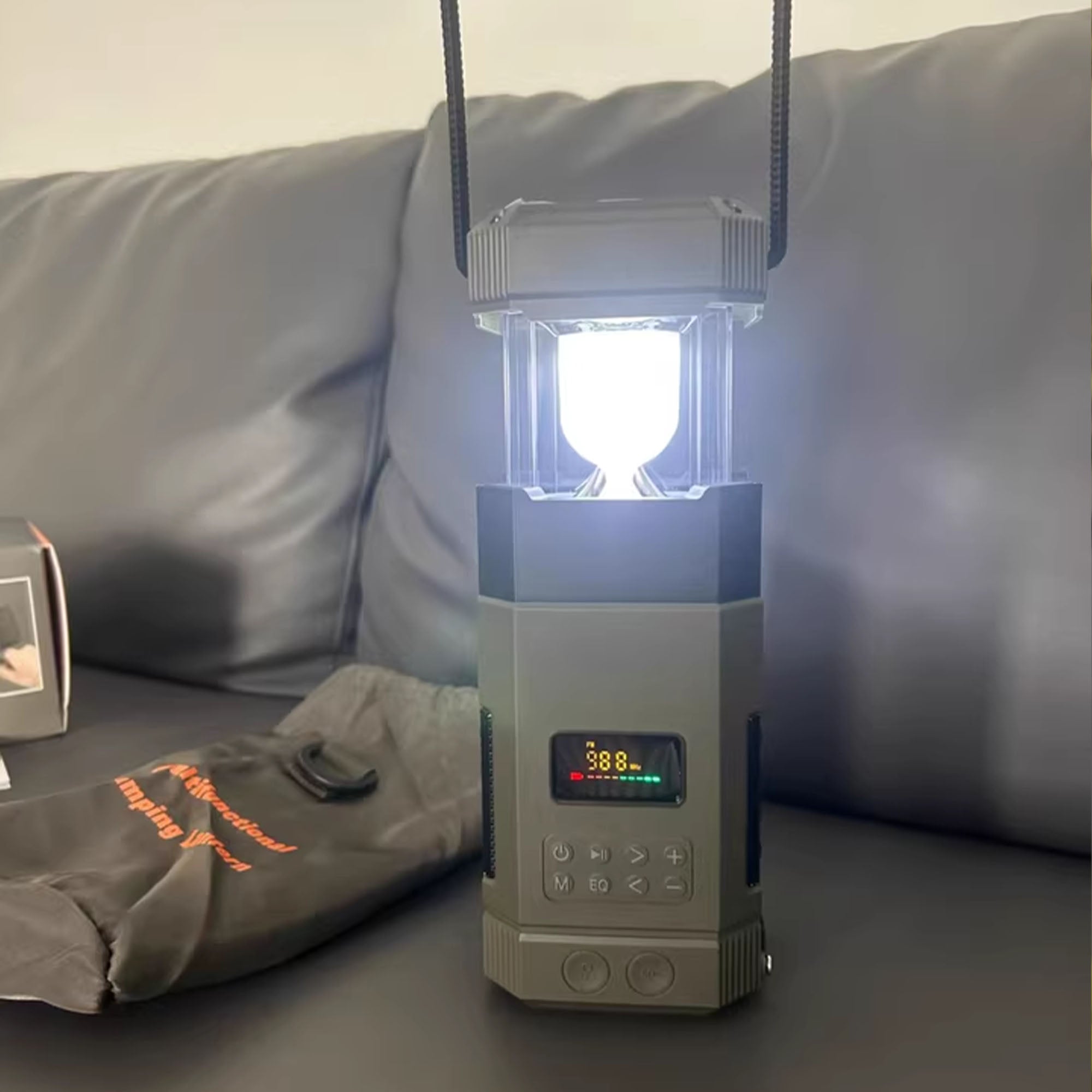 Solar Hand-Crank Emergency Radio Flashlight Power Bank