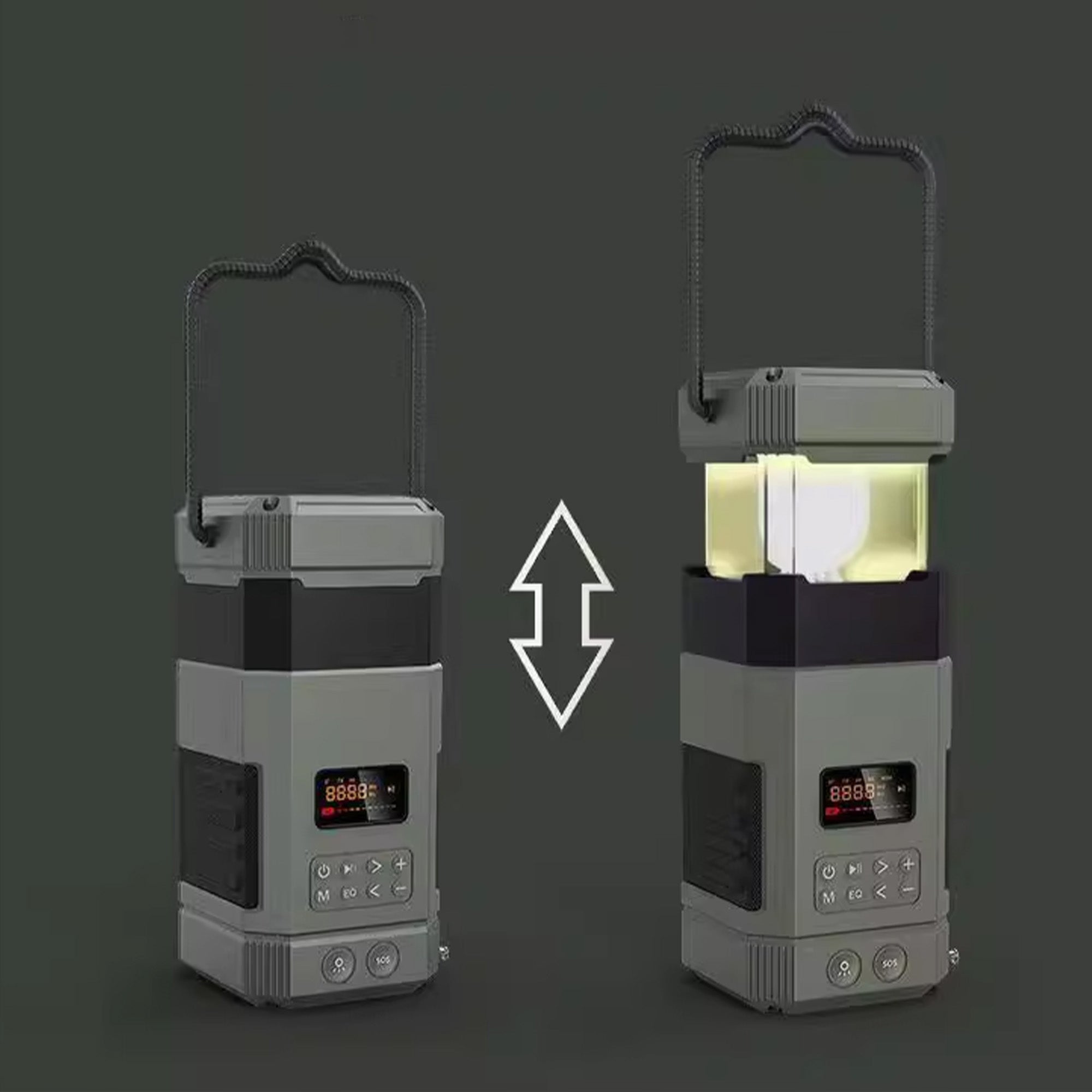 Solar Hand-Crank Emergency Radio Flashlight Power Bank