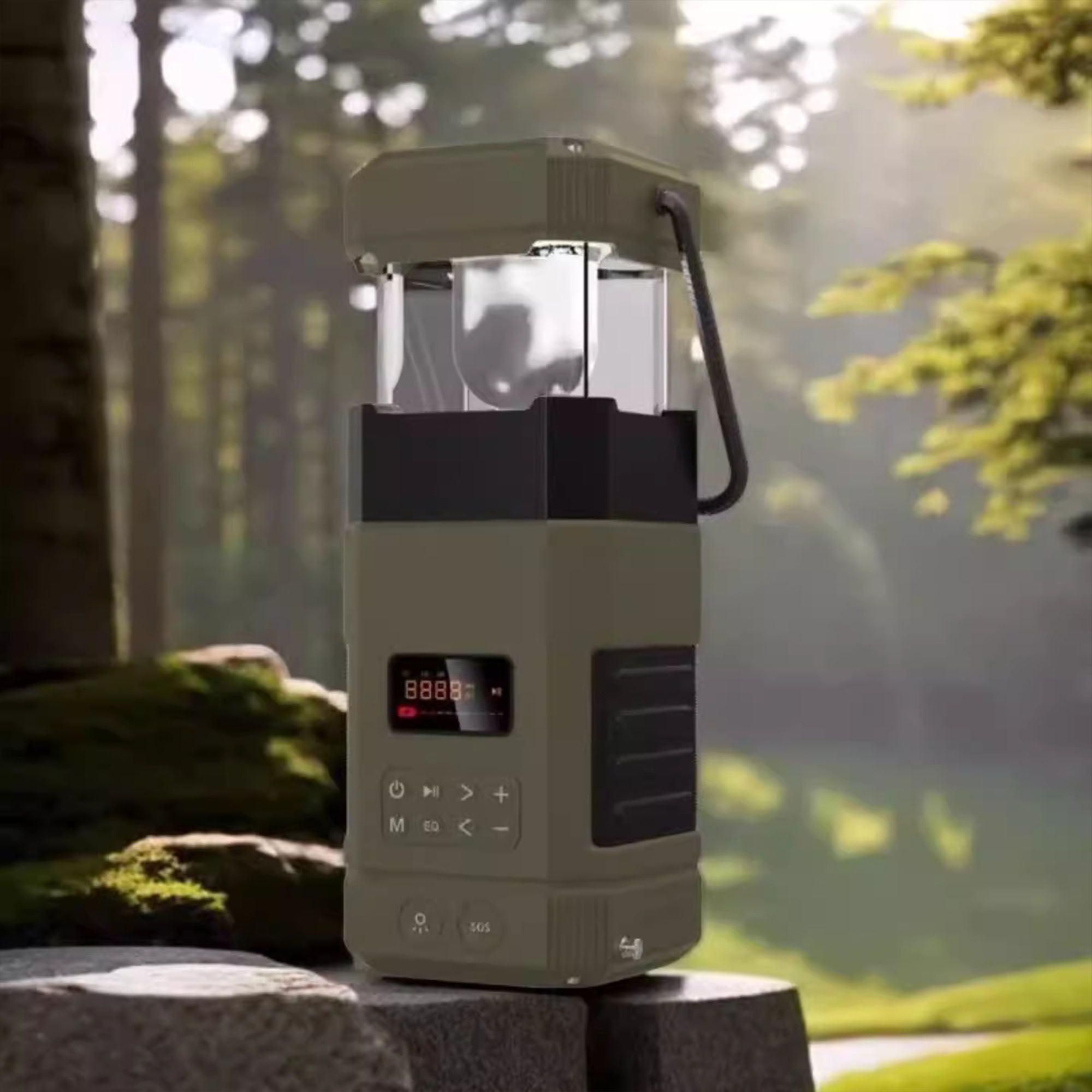 Solar Hand-Crank Emergency Radio Flashlight Power Bank