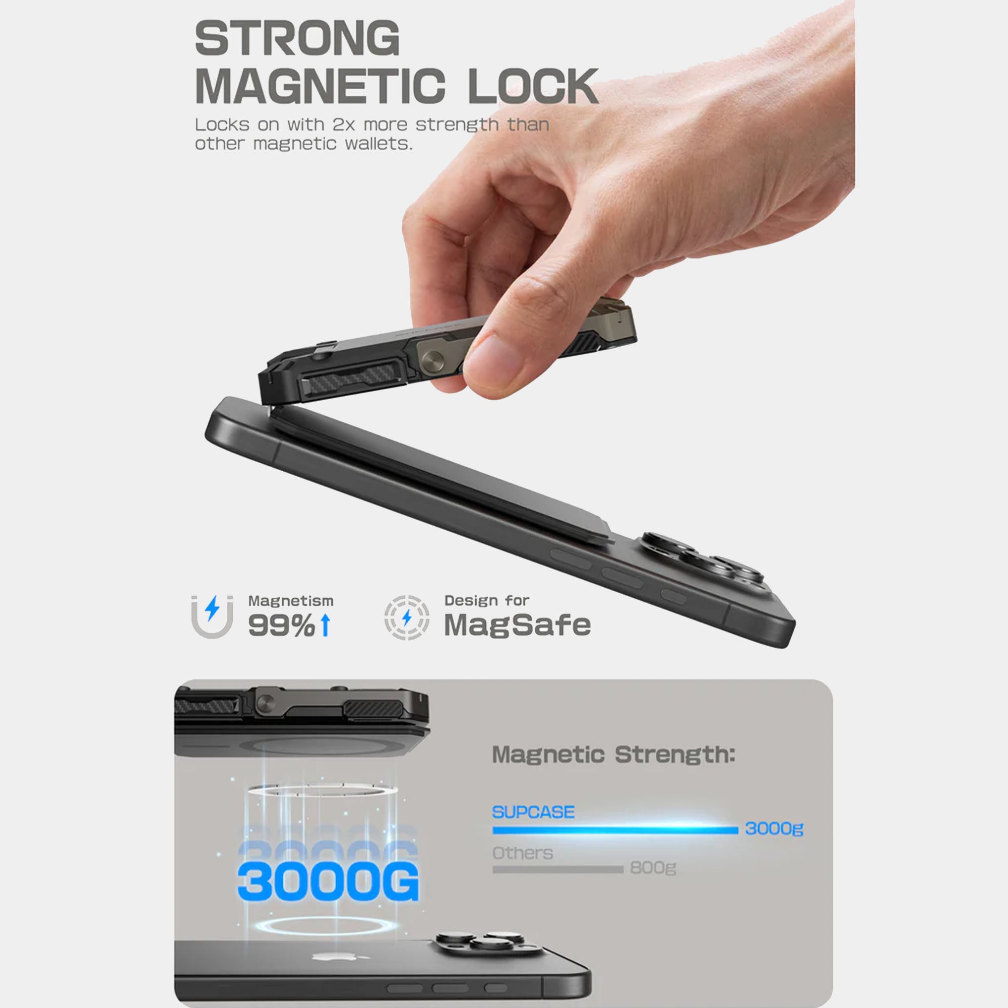 Strong Magnetic Foldable Metal Phone Stand & Card Case