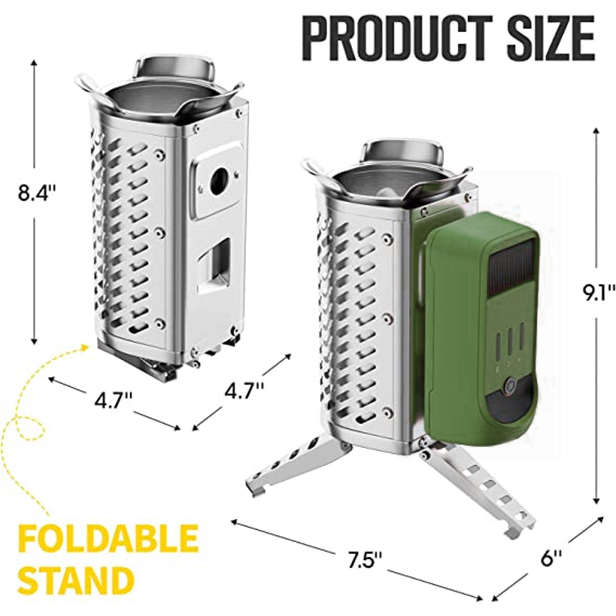 USB Rechargeable Firewood Outdoor Stove Heater