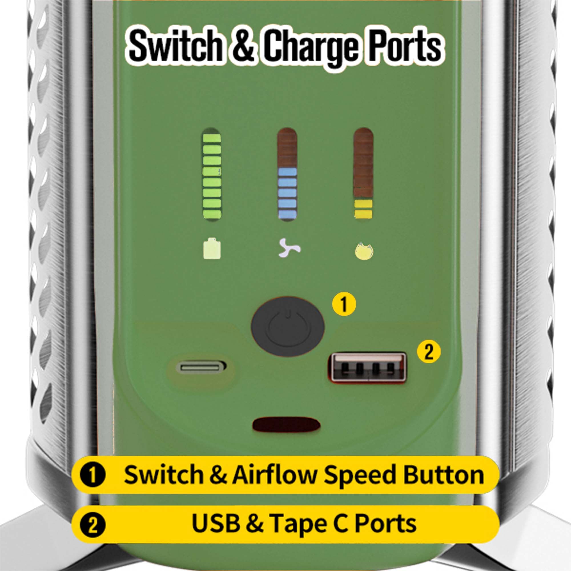 USB Rechargeable Firewood Outdoor Stove Heater