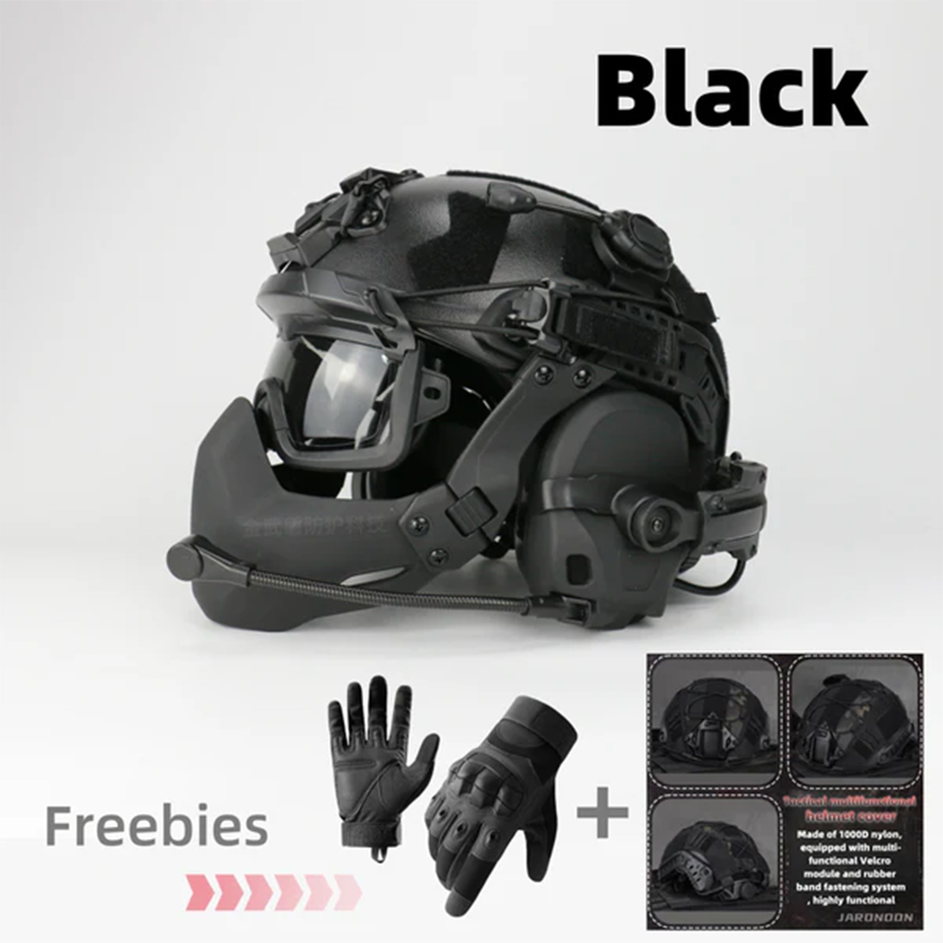 Tactical Riot Helmet Set FAST SF - 7 Piece