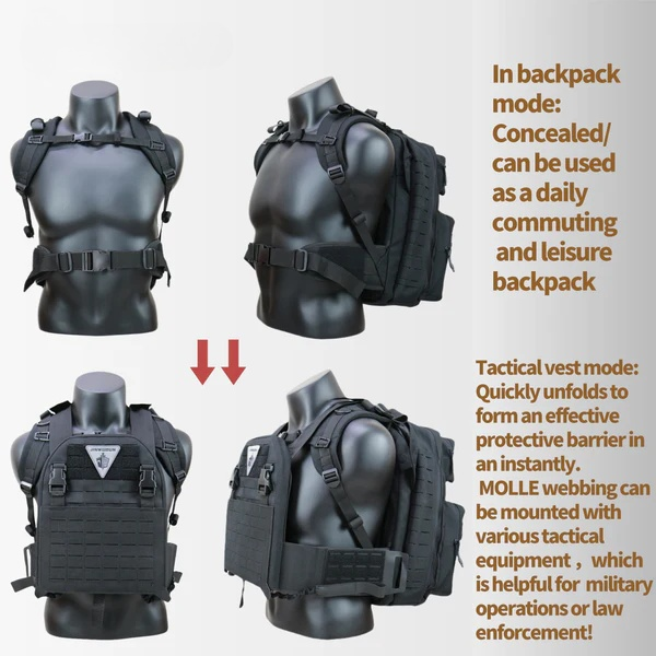Bulletproof Backpack Nylon Material - NIJ IIIA