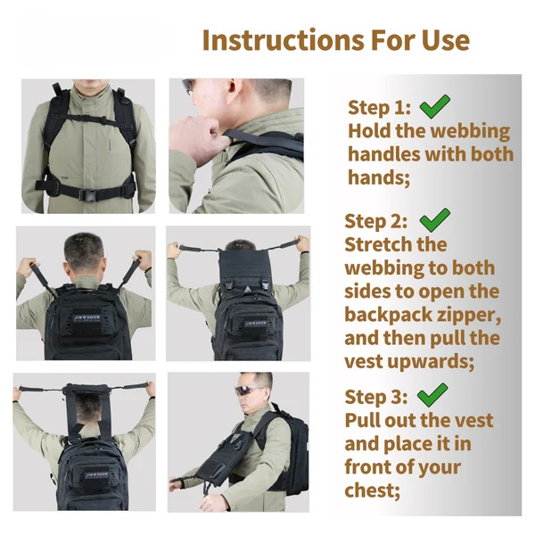 Bulletproof Backpack Nylon Material - NIJ IIIA