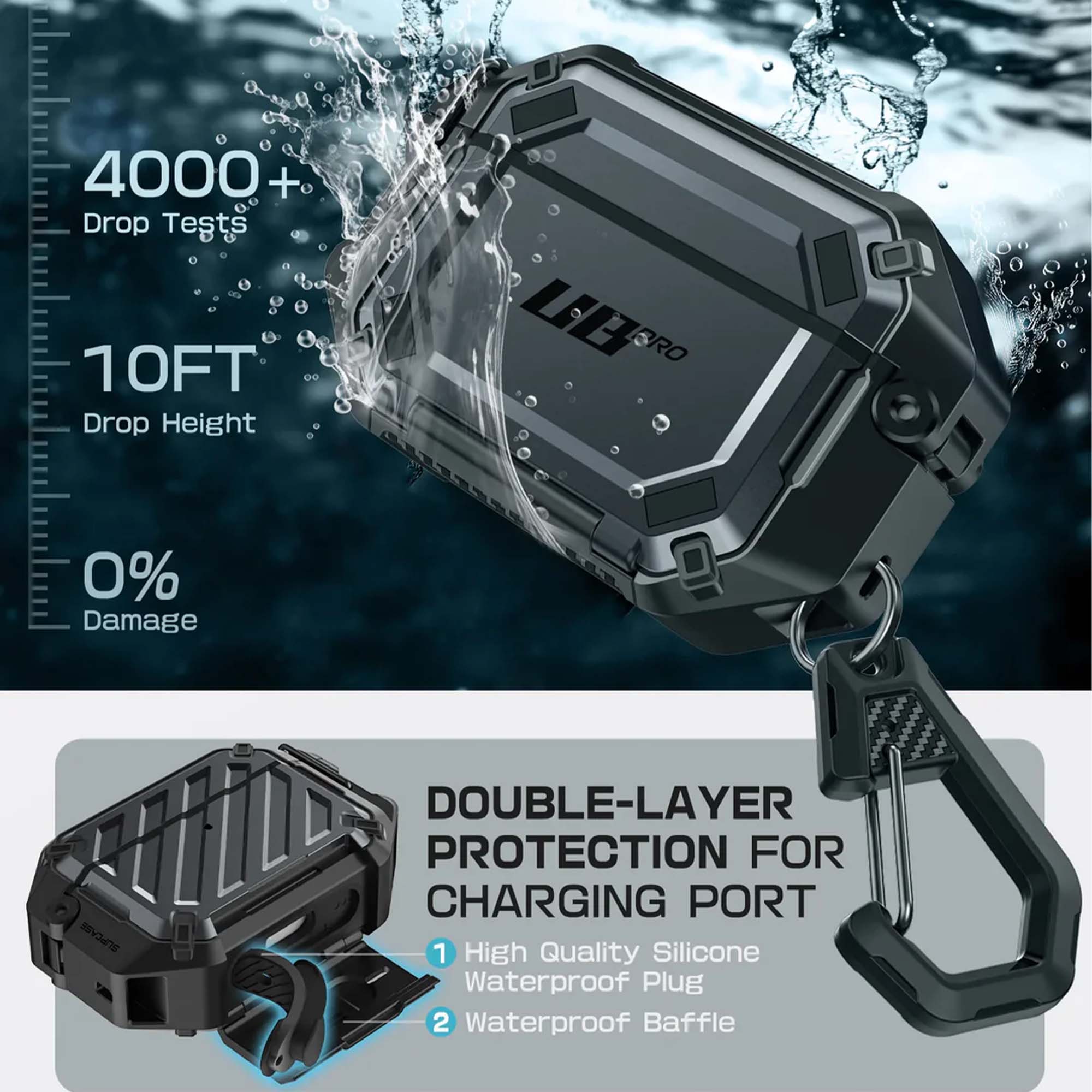 AirPods Pro Security Lock Clip Protective Case