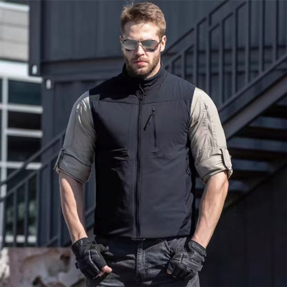 Black Quilted Cotton Stab Proof Vest