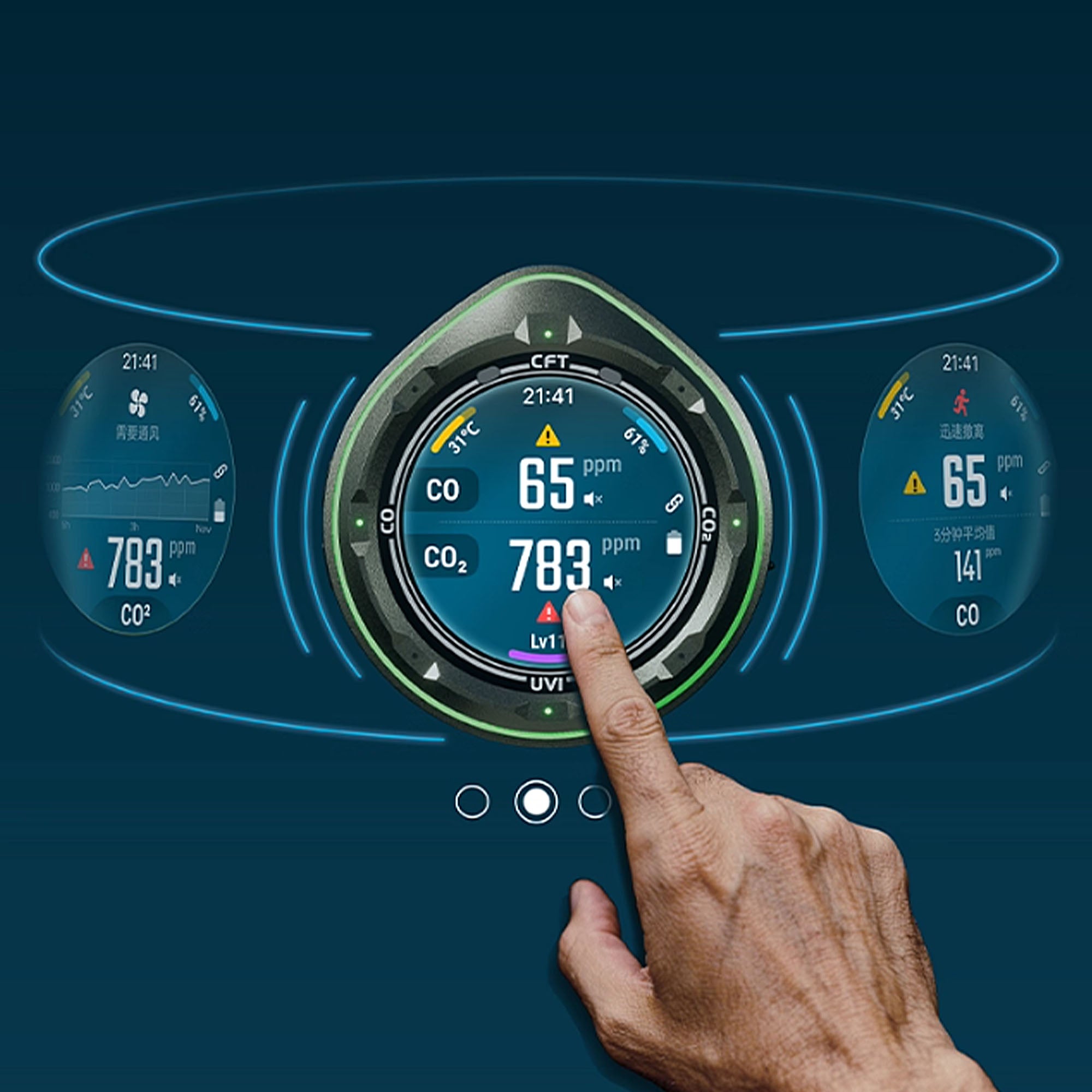 CO & CO₂ Gas Detector – APP Compatible