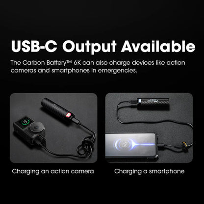 Carbon Battery 6K USB-C 6000mAh Power Bank