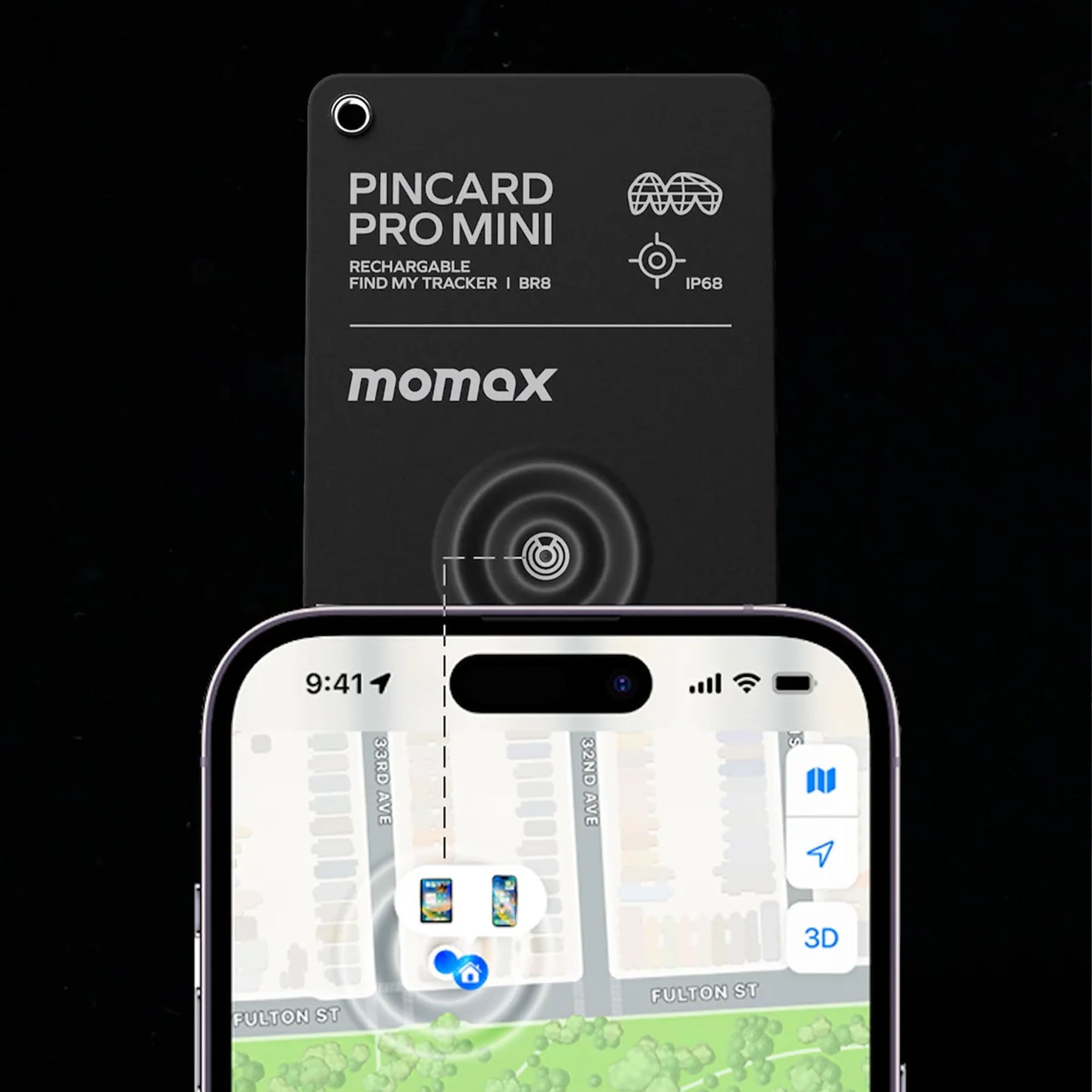 Card-Style Wireless Charging Tracker GPS
