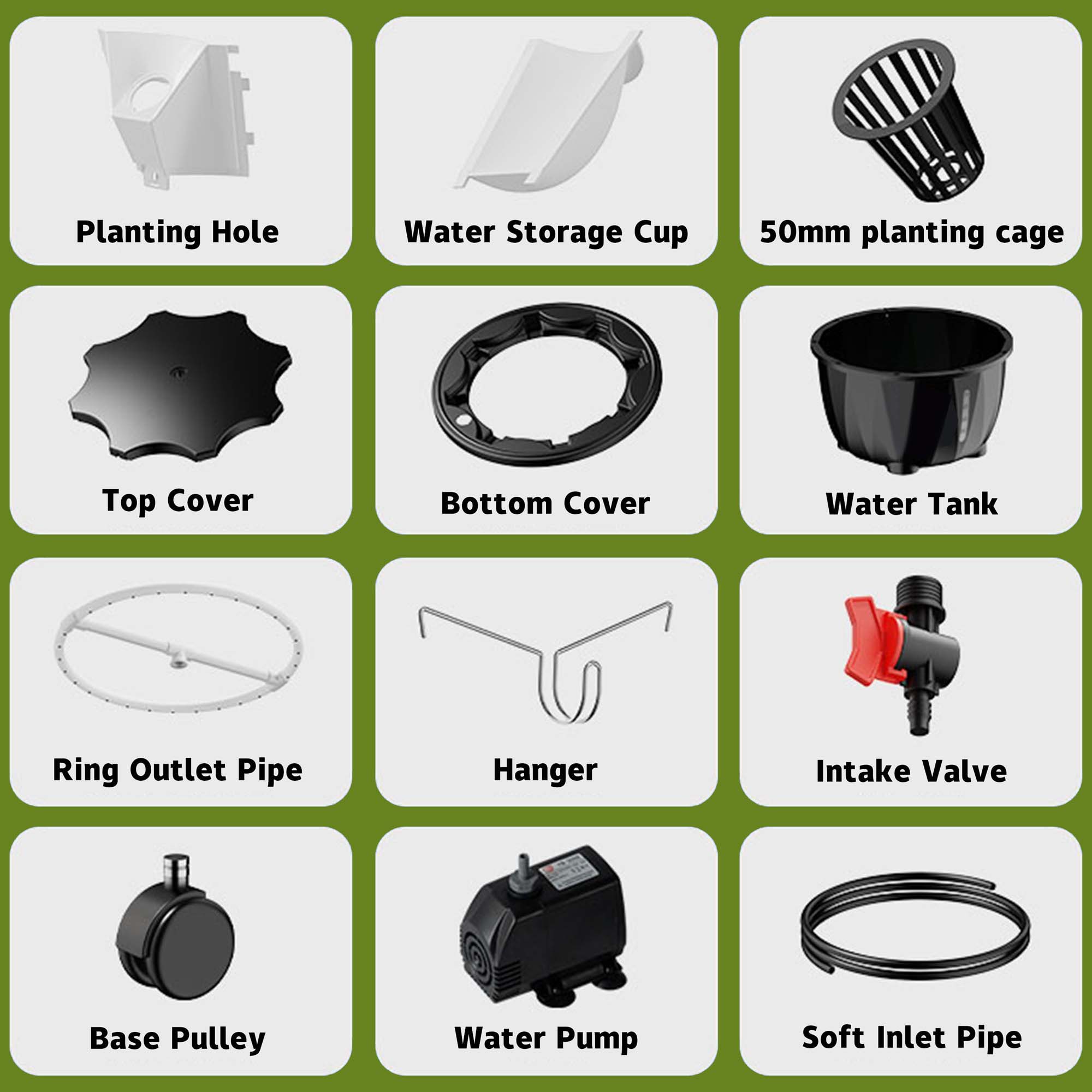 Hydroponic Grow Shelf Parts