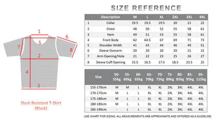 Slash Proof T-Shirt Size