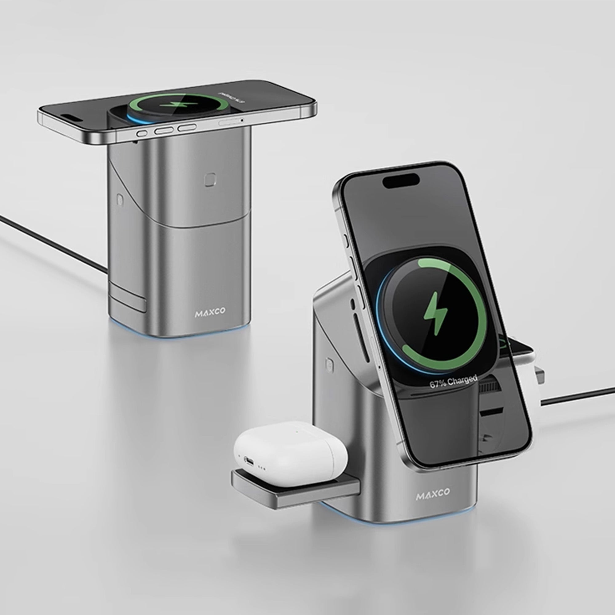 Three-In-One Touch And Rotation Wireless Charger