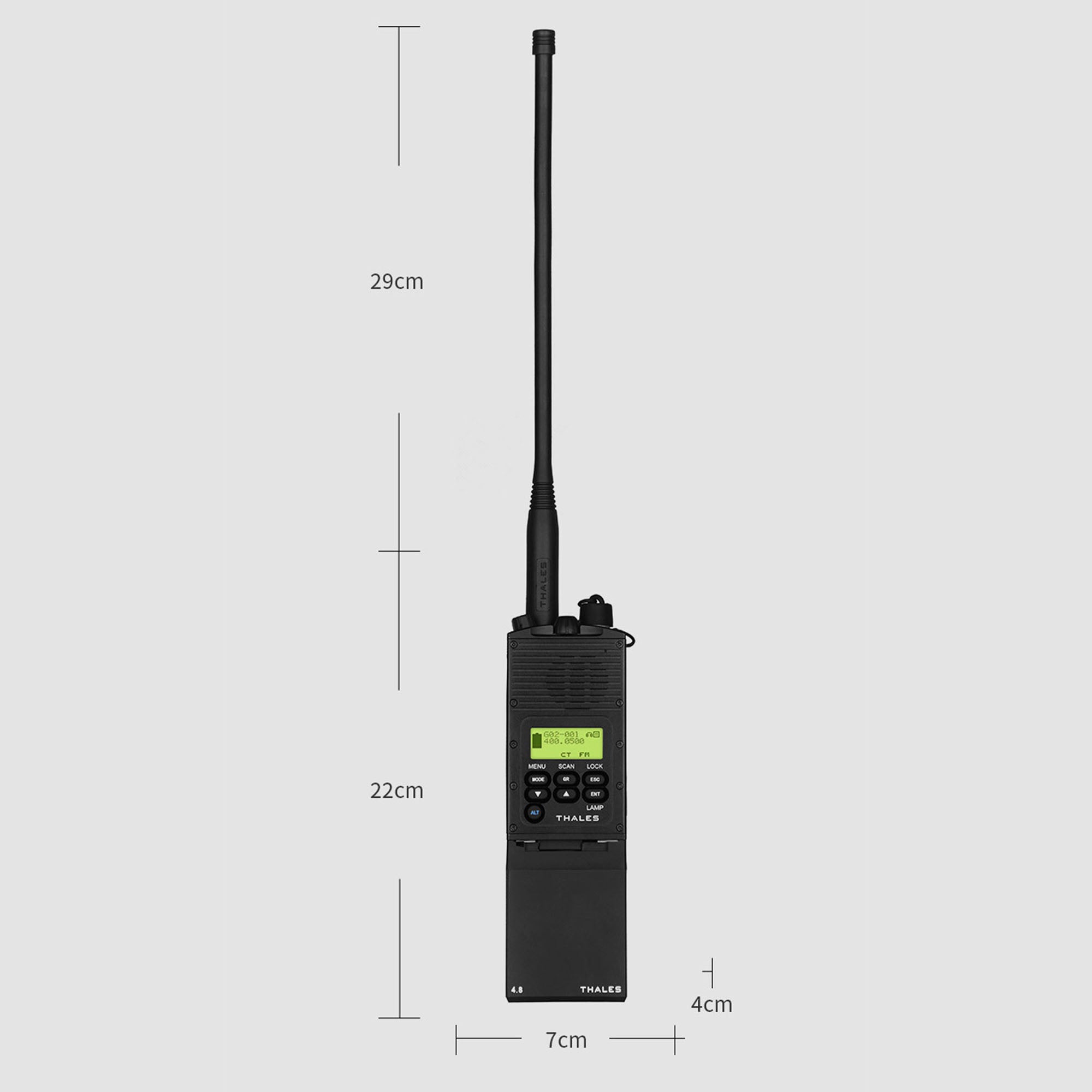 Three Defense Tactical Walkie Talkie Size