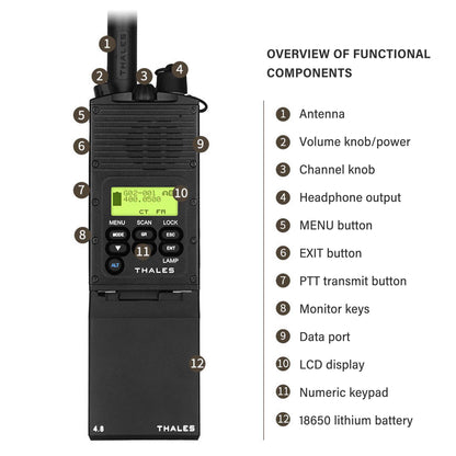 Three Defense Tactical Walkie Talkie Function