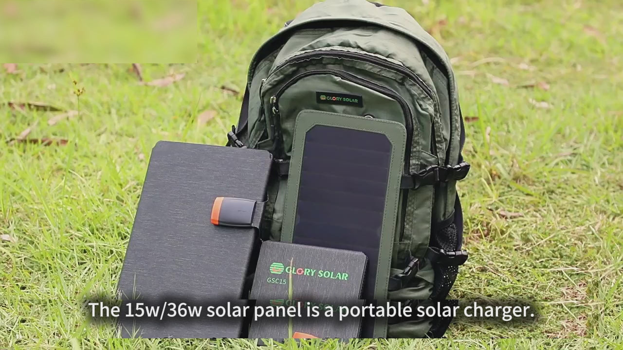 Foldable USB Portable Solar Panel Power Bank